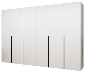 Šatníková skriňa 300 cm Alice 1 (biela + čierna). Vlastná spoľahlivá doprava až k Vám domov. 1126137