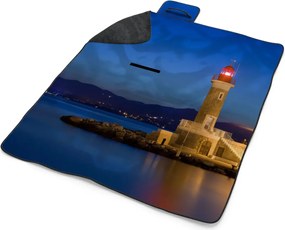 Sablio Plážová deka Nočný maják: 200x140 cm