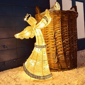 DECOLED LED světelný anděl 50 cm, teple bílý, IP44