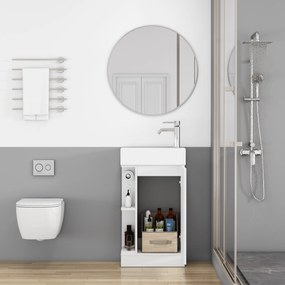 Voľne stojaca skrinka s umývadlom Houseland Ruvin 46 cm biela