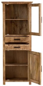 furniture-nabytek.cz - Masívna vitrína Mumbai z mangového dreva, lakovaná, hnedá