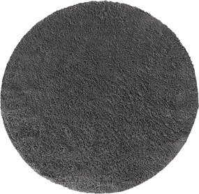 DY Tmavosivý okrúhly shaggy koberec Camel Rozmer: 200 cm
