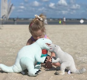 Dinosaurus rozmer M šedý personalizácia: Iba samotná bábika