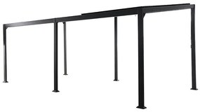 Sunfun Palma Pergola s nastaviteľnou strechou XXL, pôdorysný rozmer: 6 × 3 m, výška: 2,15 – 2,55 m, antracit