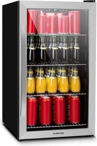Klarstein Beersafe 4XL, chladnička, 124 l, 0-10°C, sklo, energet. trieda G, nehrdzavejúca oceľ