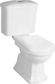 Kerasan Kerasan, RETRO WC kombi, spodný odpad, biela-bronz, WCSET13-RETRO-SO