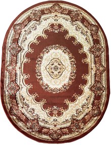 Oválny béžový koberec Adora 5547 VIZON s jemným vzorom Rozmer: 200x290 cm