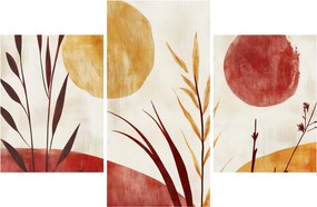 Obraz - Rastliny a kruhy (90x60 cm)