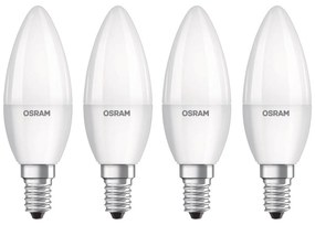 OSRAM LED sviečka E14 Base retro 4,9W 4 ks 2 700K