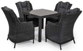 Záhradná jedálenská súprava KINGSTON 90 tmavosivá