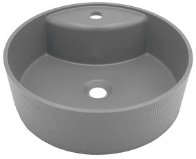 Laveo Cliff, granitové umývadlo na dosku 430x430x142 mm, šedá, LAV-VGC1510T