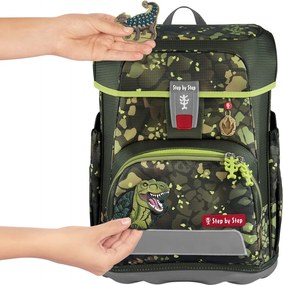 Školská aktovka Step by Step CLOUD, Dino Torex - 5-dielna súprava