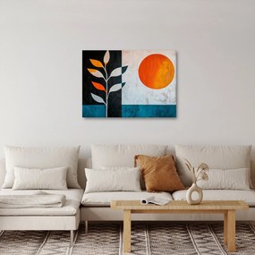Obraz - Abstrakcia rastliny a slnka (70x50 cm)