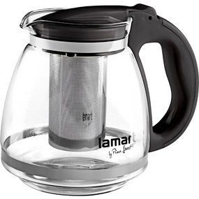 LAMART VERRE LT7027 kanvica sklenená 1,5l čierna 42002259, 1,5 l