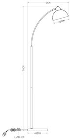 GLOBO 24703SR - Stojacia lampa ANITA 1xE27/40W/230V