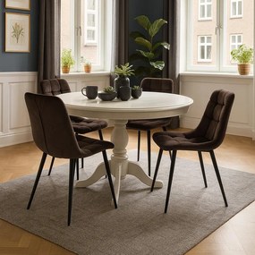 Set - 4 ks Jedálenská stolička AVENBERG ARDEN, hnedá