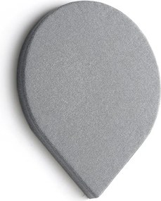 Akustický panel POLY, tvar kvapky, 965x800x56 mm, nástenný, svetlošedá