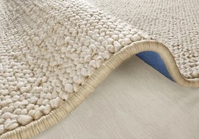 BT Carpet, Kusový koberec Wolly 102843 kruh, 133x133 (priemer) kruh, biela, obývacia izba