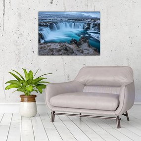 Sklenený obraz - Výhľad na vodopády (70x50 cm)
