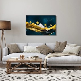 Obraz - Jeleň v krajine (90x60 cm)