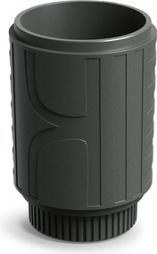 Plastový květináč FOLKAS ROUNDOS MIDL 40 cm tmavě šedý
