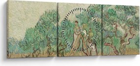 Obraz - Vincent van Gogh, The Olive Orchard, reprodukcia (s hodinami) (90x30 cm)