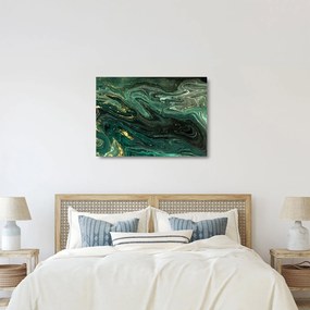 Sklenený obraz - Zelený mramor (70x50 cm)