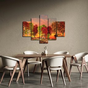 Obraz - Farebné stromy (150x105 cm)