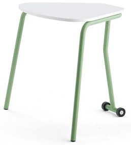 Skladací stôl HEX, 740x800x620 mm, biela, svetlozelený rám