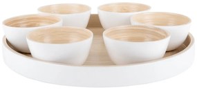 Biela bambusová servírovacia súprava ø 32 cm Puro – PT LIVING