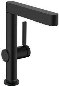 Hansgrohe Finoris, umývadlová batéria 230, s výpustom Push-Open a výsuvnou spŕškou, EcoSmart, čierna matná, HAN-76063670