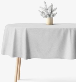 Goldea vianočný exkluzívny oválny obrus - strieborný s trblietkami 140 x 220 cm