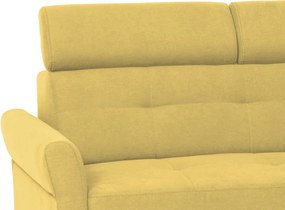 Rohová sedacia súprava Harris, žltá karí látka, pravý roh