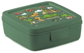 Zelený detský desiatový box Dinosaur – Snips