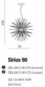 Azzardo Sirius 90 chrome AZ2114+AZ2116