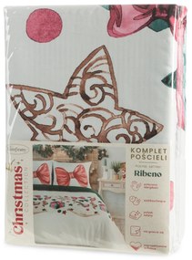 VIANOČNÉ OBLIEČKY Z MIKROVLÁKNA RIBENO 200X220 CM, 2 KS 70X80 CM VZOROVANÉ