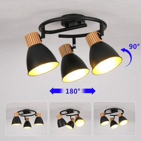 Brilagi - Bodové svietidlo ODENSE 3xE14/10W/230V kaučukovník/čierna