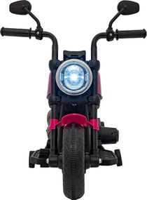 Ramiz Elektrická motorka Chopper FASTER pre deti ružová + FM rádio + audio panel + LED