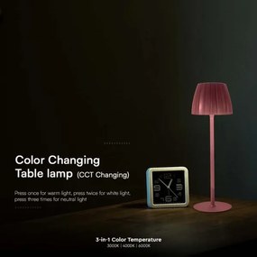 LED Stmievateľná dobíjacia stolná lampa LED/2,7W/5V 3000-6000K 1800 mAh hnedá