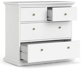 Biela nízka komoda 96x87 cm Paris – Tvilum