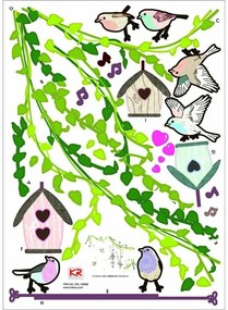 Sada samolepiek Ambiance Birds cages in the Forest