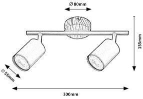 Rabalux 5296 spot nástenné svietidlo