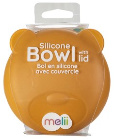 Silikónová škatuľka na desiatu s viečkom Medveď - 350 ml