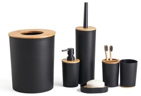 Plastový kúpeľňový set HERZBERG 6 ks čierny