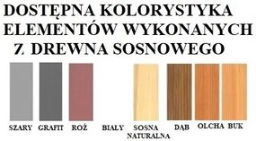 Poschodová posteľ pre 3 deti Hanka, 200x90cm, buk