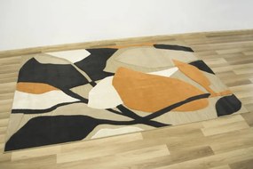 Šnúrkový koberec Reni 24504/732 krémový/čierny/oranžový