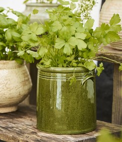 Ib Laursen Keramický obal na kvetináč Green 17 cm