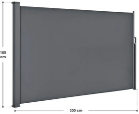 InternetovaZahrada Bočná markíza Dubaj 300 x 180 cm - antracit