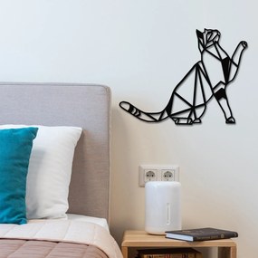 Nástěnná dekorace Cat Metal černá