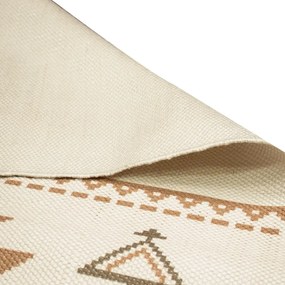 Béžovohnedý obojstranný vonkajší koberec z recyklovaného plastu Green Decore Afra, 90 x 150 cm